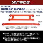 タナベ SUSTEC UNDER BRACE 車種：アルファード 型式：AGH40W 年式：2023/6- ポジション：フロント 2点止め アンダーカバー加工必要 TANABE 