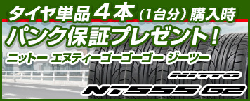 パンク保証付き NITTO NT555 G2