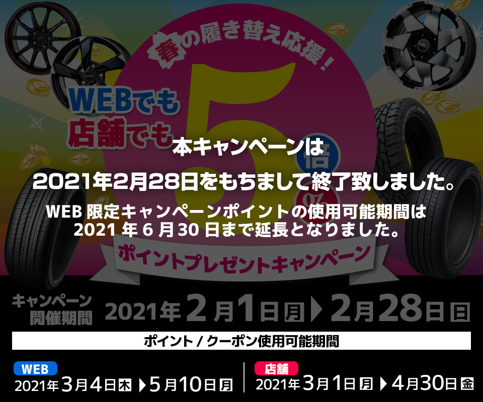 ポイント5倍キャンペーン Fuji Corporation フジ コーポレーション通販サイト タイヤ ホイール カー用品の専門店