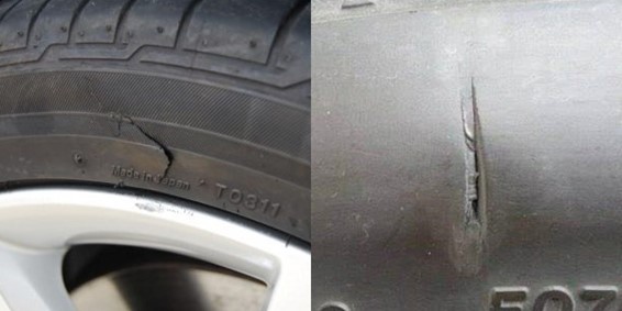 タイヤの画像 サイドウォール損傷