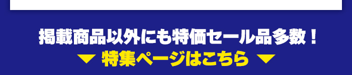 掲載商品以外にも特価セール品多数！特集ページはこちら