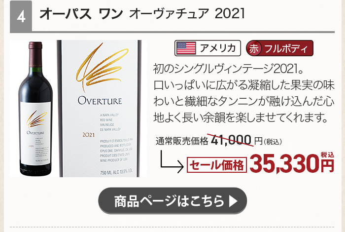オーパス ワン オーヴァチュア 2021