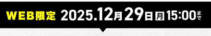 WEB限定2025年12月29日 15:00まで