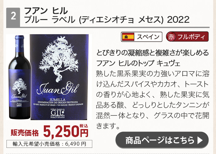 フアン ヒル ブルー ラベル (ディエシオチョ メセス) 2022