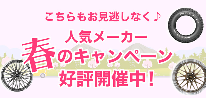 こちらもお見逃しなく！人気メーカー春のキャンペーン好評開催中！