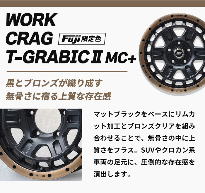 WORK クラッグ ティーグラビック2 MC+ フジオリジナルカラー