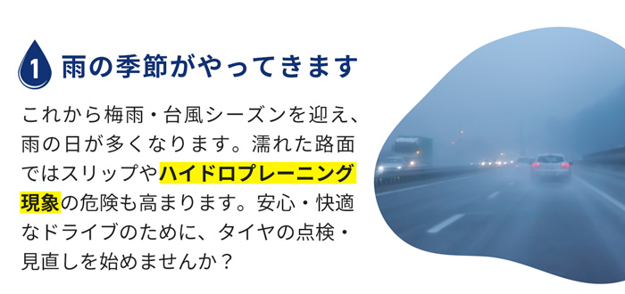 雨の季節がやってきます