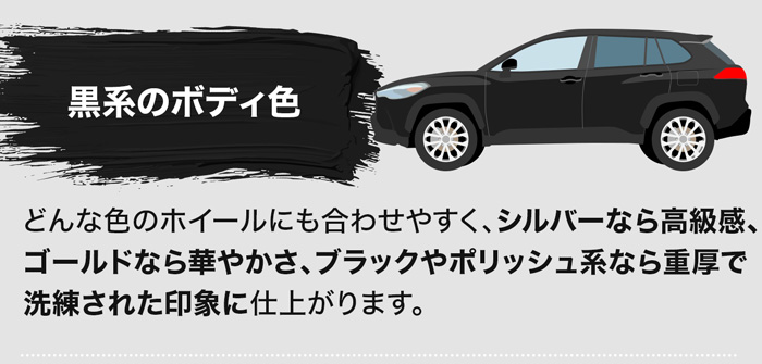 黒系のボディ色