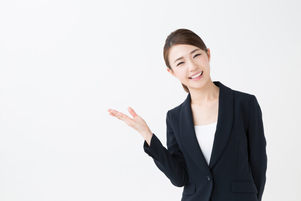 portrait of asian businesswoman isolated on white background