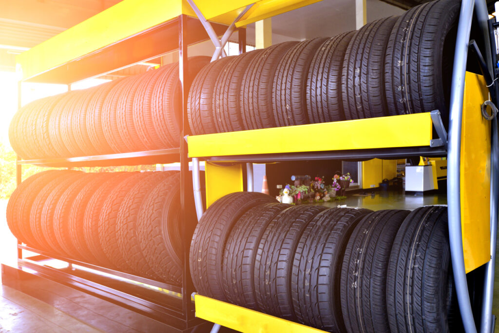 Car tires service.