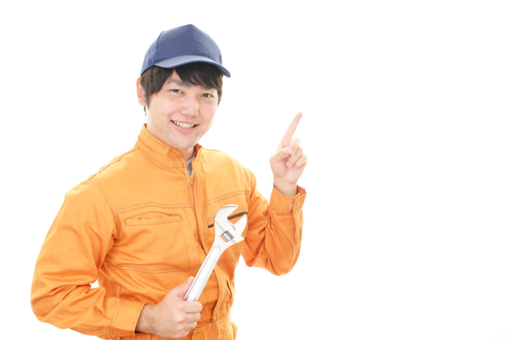 Portrait of a Asian worker