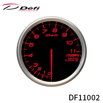 アドバンス BFメーター 80φ タコメーター 0RPM～11000RPM アンバーレッド DF11002 ディーゼル車不可、外車不可 ご使用の際は別売りのDefi-Link ADVANCEコントロールユニットSEまたはADVANCEコントロールユニットが必要です。 Defi