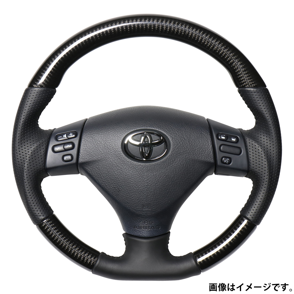 レアル ステアリング オリジナルシリーズ 品番：FJH-BKC-BK 適合：ハリアー (30系) H15.2～H25.7  REAL