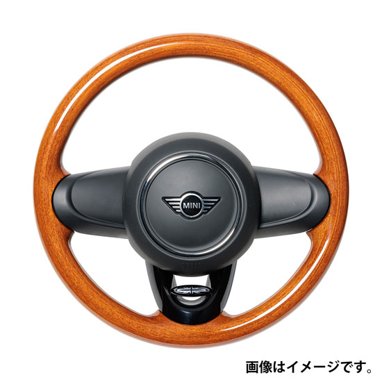 レアル ステアリング オリジナルシリーズ ラウンドシェイプ 品番：MNAW-LBW 適合：BMW MINI (F56/F56LCI/F54/F54LCI/F60/F55/F55LCI/F57/F57LCI) パドルシフト取付穴があいております。 REAL
