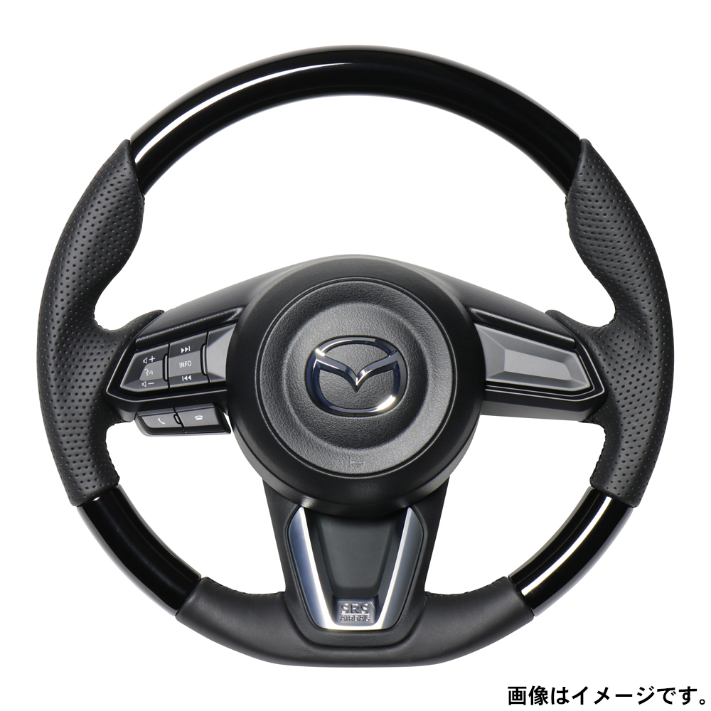 REAL レアル ステアリング オリジナルシリーズ 品番：MZD-PBW-BK 適合