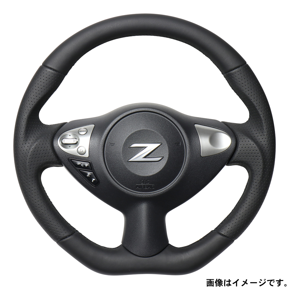 レアル ステアリング オリジナルシリーズ 品番：NSB-LPB-BK 適合：ジューク (F15) ※ニスモ含む H22.6～ / マーチ ニスモ (K13) H25.6～ / フェアレディZ (Z34) ※ニスモ含む H20.12～  REAL
