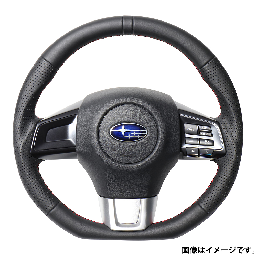 レアル ステアリング オリジナルシリーズ Dシェイプ 品番：SBA-LPB-RD 適合：レヴォーグ (VM4/VMG) H26.6～R2.10 / WRX STI (VAB) H26.8～ / WRX S4 (VAG) H26.8～  REAL