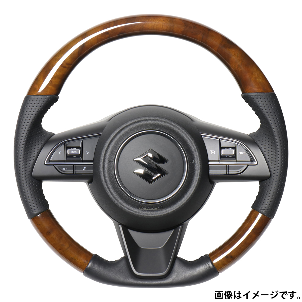 レアル ステアリング オリジナルシリーズ 品番：SZB-42BRW-BK 適合：ジムニー (JB64W) H30.7～ / ジムニーシエラ (JB74W) H30.7～  REAL