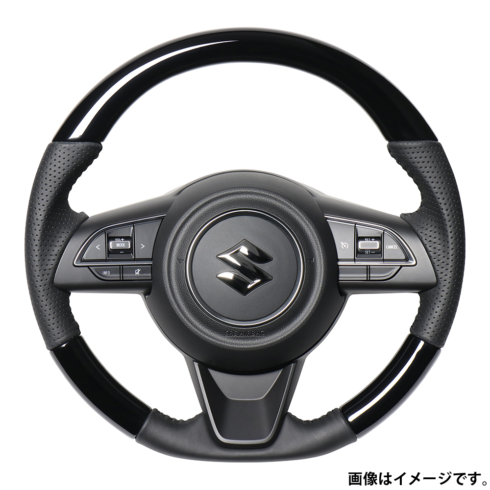 レアル ステアリング オリジナルシリーズ 品番：SZB-PBW-BK 適合：ジムニー (JB64W) H30.7～ / ジムニーシエラ (JB74W) H30.7～  REAL