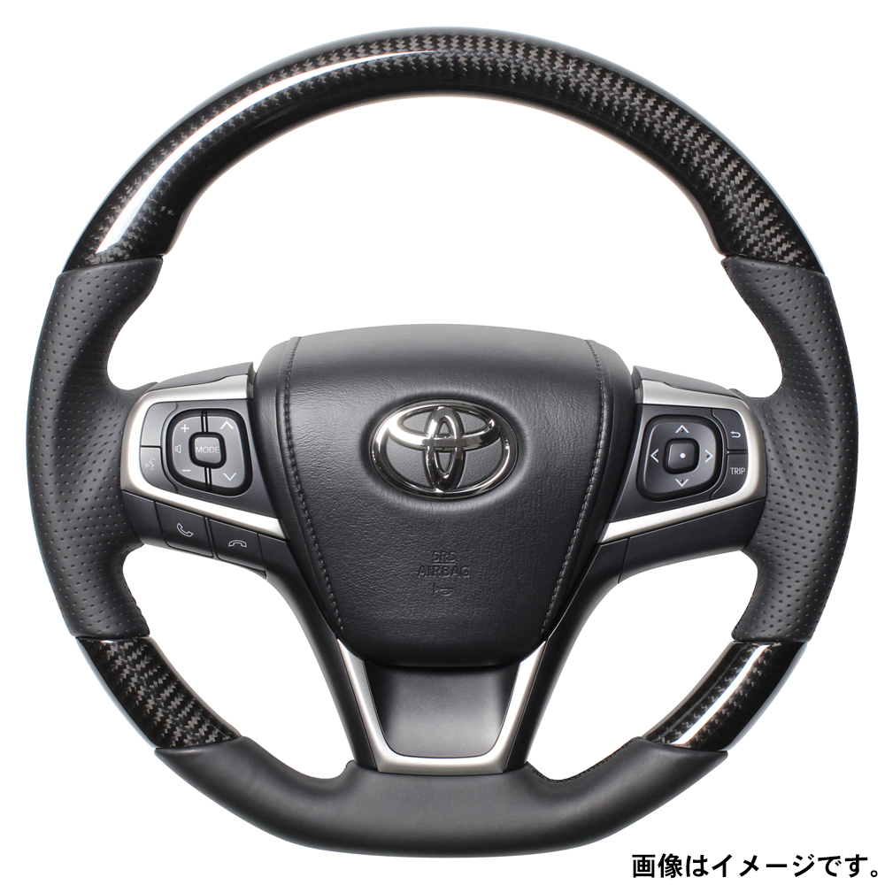 レアル ステアリング プレミアムシリーズ 品番：U60-BKC-BK 適合：ハリアー (60系) ※G’s含む H25.12～R2.6 / エスティマ (50系：4型) H28.6～ / エスティマ ハイブリッド (AHR20W：4型) H28.6～ / カムリ (50系：後期) H26.9～H29.7 / アベンシス (ZRT272W：3型) H27.10～ アリオン (260系：3型) H28.6～ / プレミオ (260系：3型) H28.6～ / アルティス (50系：後期) H26.9～H29.7 / エスクァイア (80系) H26.10～R4.1 / ヴォクシー (80系) ※G’s含む H26.1～R4.1 / ノア (80系) ※G’s含む H26.1～R4.1 REAL