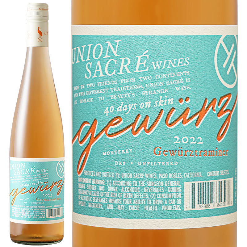 Union Sacre Wines ユニオン サクレ ワインズ ゲヴェルツ オレンジ 2022