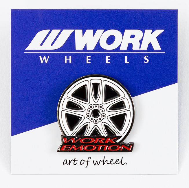 【通販限定】WORK ピンバッジ WORKホイールと同時購入で送料無料!! サイズ 35mm WORK