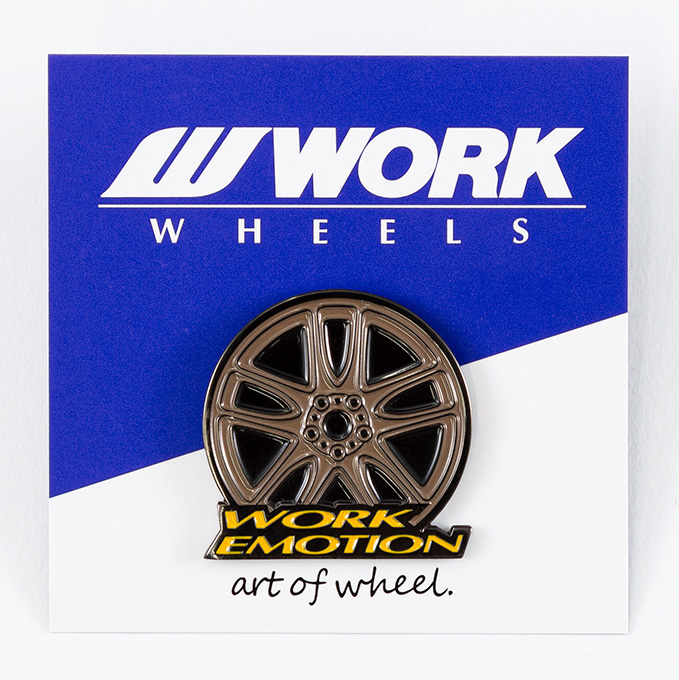 【通販限定】WORK ピンバッジ WORKホイールと同時購入で送料無料!! サイズ 35mm WORK