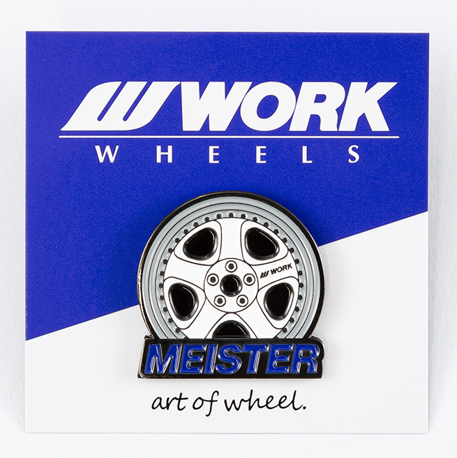 【通販限定】WORK ピンバッジ WORKホイールと同時購入で送料無料!! サイズ 35mm WORK