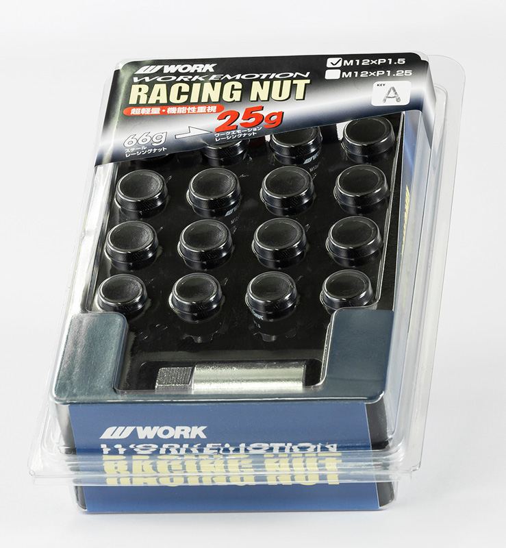 【通販限定】軽量 RACING NUTセット M12xP1.25 19HEX WORKホイールと同時購入で送料無料!!  WORK