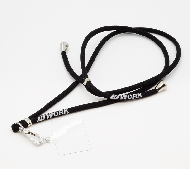 【通販限定】WORK スマホショルダーストラップ WORKホイールと同時購入で送料無料!! 全長120cm WORK