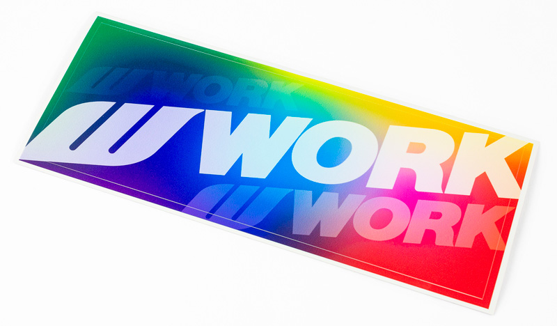 【通販限定】カラフルステッカー WORKホイールと同時購入で送料無料!! サイズ：W183xH70mm WORK
