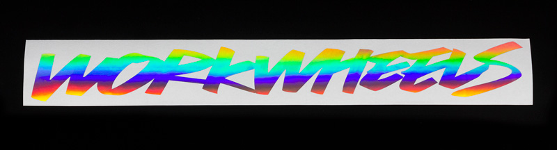 WORK 【通販限定/店舗受け取り不可】WORK ホログラムステッカー 1LINE (410mm) WORKホイールと同時購入で送料無料 ...