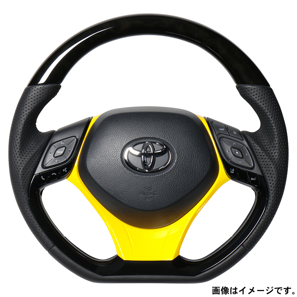 REAL レアル ステアリング ハンドル プレミアムシリーズ ラウンドシェイプ H30P-BRW-BK 送料無料(一部地域除く) カローラ 210系 ステアリング レアル プレミアムシリーズ TYAP-BKC