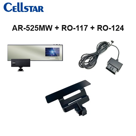 AR-525MW+RO-117+RO-124 レーダー+OBDIIアダプター+宙吊りステー   CELLSTAR