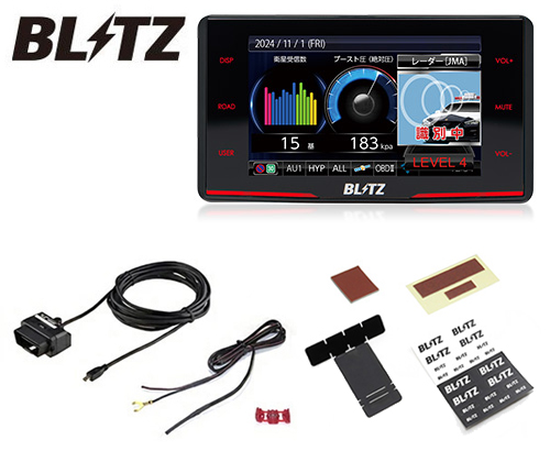 TL315R + OBD2-BR1A + BLRP-10 レーザー＆レーダー探知機 OBDIIアダプター・ディスプレイハンガー セット [新機能]導入が進む最新の移動式オービスJMA-520/JMA-401取締機に対応！ Kバンド受信性能35%アップを実現。MSSS新周波数と合わせ移動式速度取締の警報を完全網羅します。 BLITZ