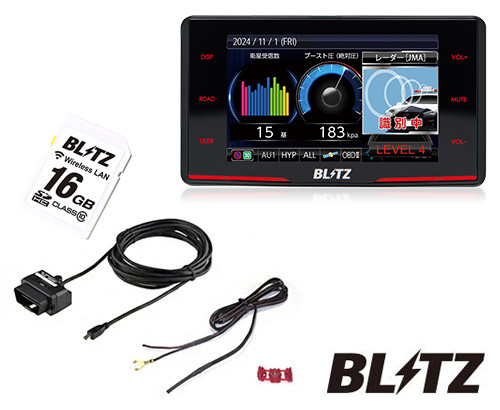 ブリッツ レーザーレーダー探知機　TL311R OBD2コネクター付き BLITZ TL311R レーザー式オービス対応レーダー探知機 3.1型液晶 BLITZ
