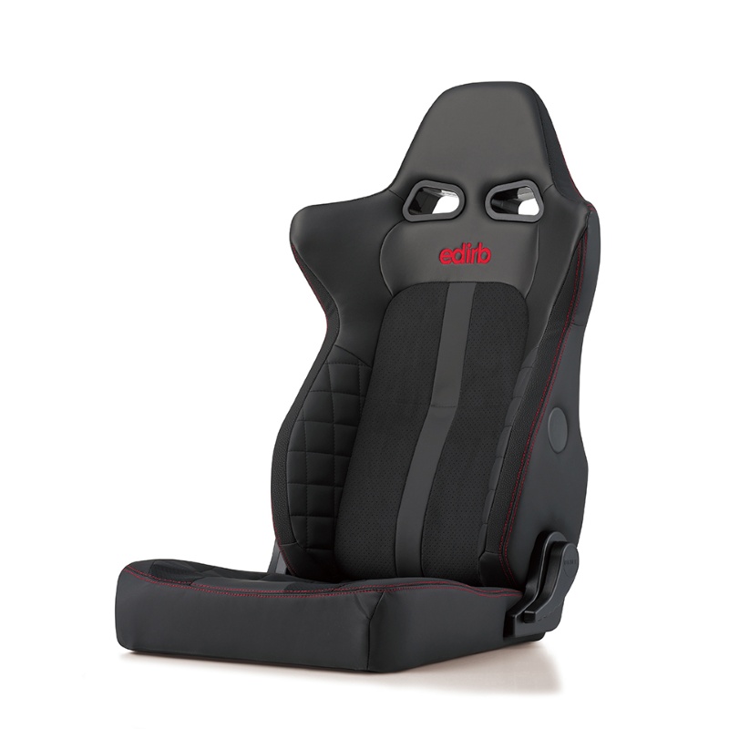 edirb 064V -ERGOSTER- レッドステッチ ヒーター付き リクライニングシート インテリアガード(ガラスコーティング)施工による優れた耐久性。プロテインレザー×ウルトラスエード×ヌグレ アームレストは別売になります。シートヒーター搭載モデル(12V専用) BRIDE