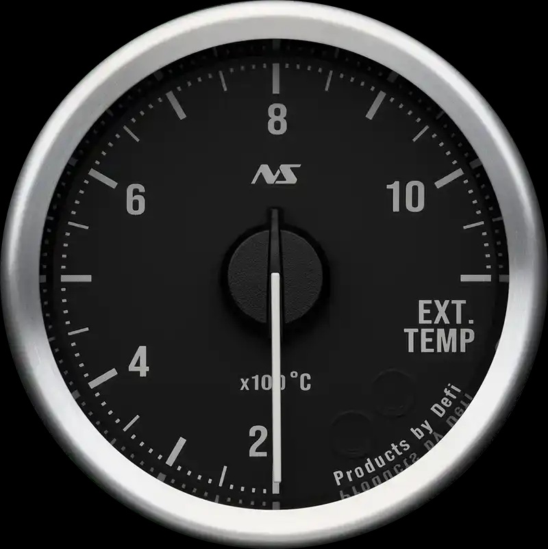 アドバンス RSII 60φ 排気温度計 200℃～1100℃ 文字板色/黒・70sホワイト DF21802 ネジピッチ 1/8PT ご使用の際は別売りのDefi-Link ADVANCEコントロールユニットSEまたはADVANCEコントロールユニットが必要です。 Defi