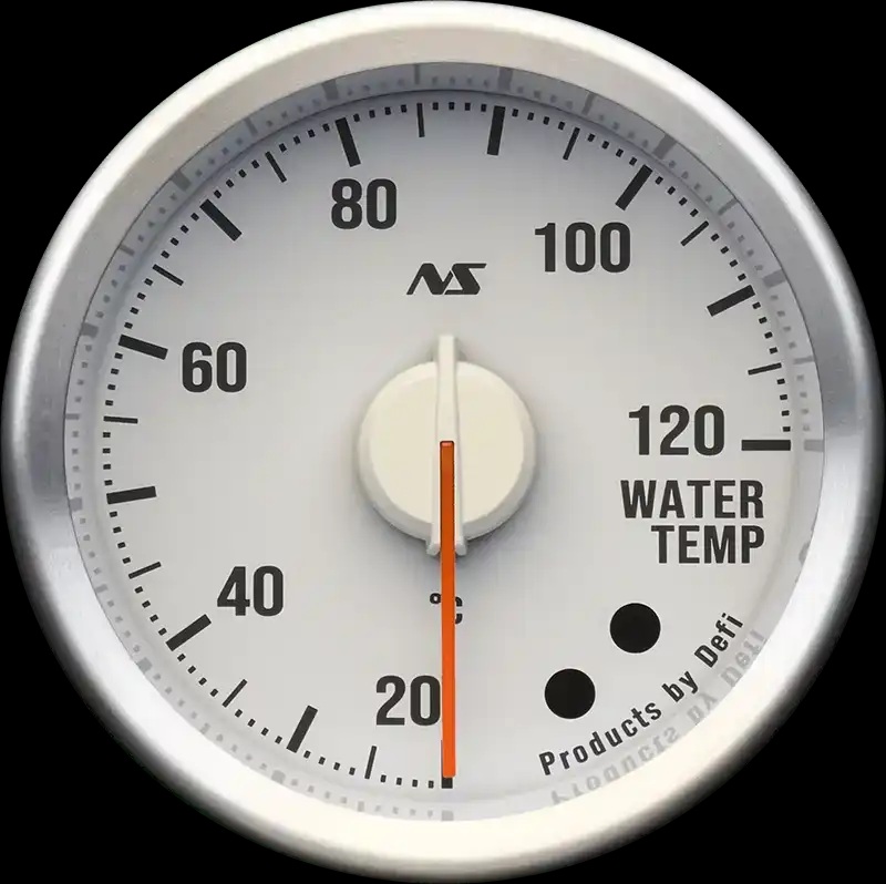 アドバンス RSII 52φ 水温計 20℃～120℃ 文字板色/白・90sレッド DF21004 ネジピッチ 1/8PT ご使用の際は別売りのDefi-Link ADVANCEコントロールユニットSEまたはADVANCEコントロールユニットが必要です。 Defi