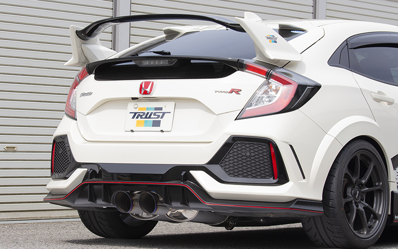 トラスト マフラー GReddy パワーエクストリーム R 品番:10153301・4分割 テール形状 115Φ チタン 適合：シビック タイプR DBA-/6BA-FK8 2017年9月～ TYPE-R専用 TRUST
