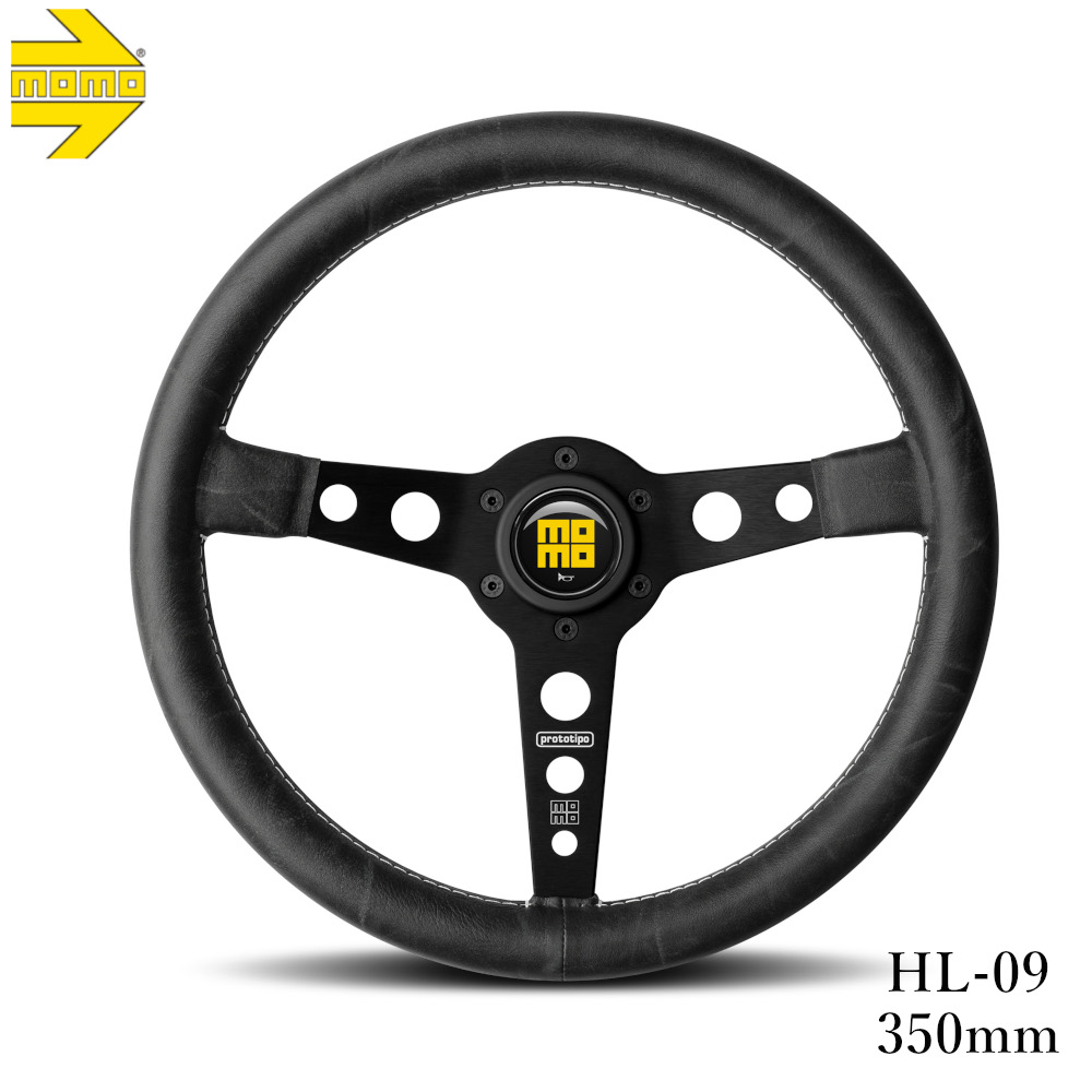 【正規品輸入品】 PROTOTOPO HERITAGE HL-09 プロトタイプヘリテージ 35Φ 型番：HL-09 ホーンボタンHB-22が付属します。ボス（ハブ）・アースリング・配線・取付ビス・レンチは付属しません。ボス（ハブ）側の付属品をご利用下さい。 MOMO