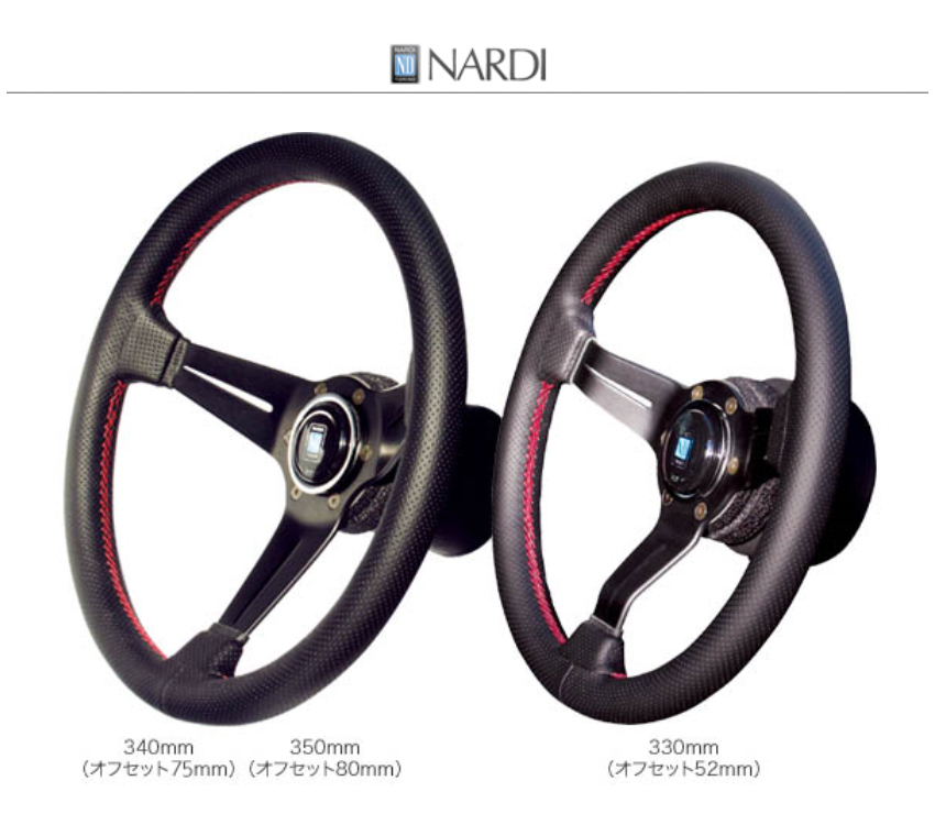 NARDI/ナルディ SPORTS タイプラリー レザーブラックスポーク 34φ ...