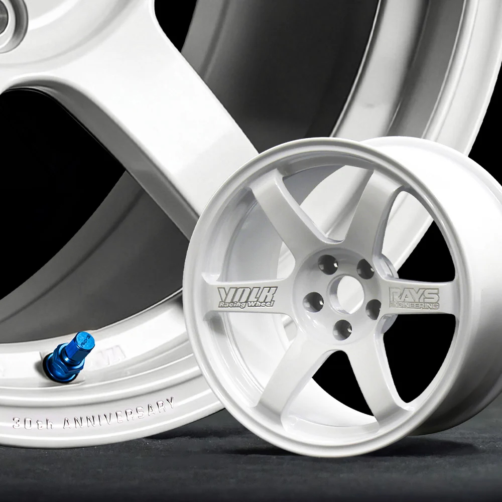 RAYS OFFICIAL TE37 30TH マシニング 1/4 SCALE ホイール参考サイズ：18×11J +13 FACE 5 素材：アルミ モデル：VOLK RACING TE37SAGA S-PLUS 30TH ANNIV． ステッカー 日本製 RAYS