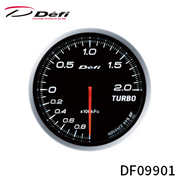 アドバンス BFメーター 60φ ターボ計 200kPaモデル ホワイト DF09901 ターボ車のみ ご使用の際は別売りのDefi-Link ADVANCEコントロールユニットSEまたはADVANCEコントロールユニットが必要です。 Defi 