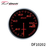 アドバンス BFメーター 60φ 油圧計 0kPa～1000kPa アンバーレッド DF10202 ネジピッチ 1/8PT ご使用の際は別売りのDefi-Link ADVANCEコントロールユニットSEまたはADVANCEコントロールユニットが必要です。 Defi 