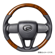 レアル ステアリング オリジナルシリーズ Dシェイプ 品番：DIB-42BRW-BK 適合：DAIHATSU アトレー (S700V/S710V) R3(2021).12～、DAIHATSU タフト (LA900S/LA910S) R2(2020).6～、DAIHATSU タント (LA650S/LA660S) ※タントカスタム含む、DAIHATSU タント ファンクロス エアバッグやパドルシフト、スイッチ、カバー類は純正品を再使用してください。ステアリングヒーターには対応しておりません。 REAL 