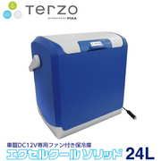 PIAA TERZO エクセルクールソリッド 24L EA-CB2 クーラーボックス 2リットルペットボトルが縦に6本。保冷力抜群！外気温より-15℃にクール！上フタは取外し可能で、メンテナンスが簡単。大型ハンドル付で持ち運びに便利。2年間保証付。ペルチェ式。 品番：EA-CB2 長さ x 幅 x 高さ：外寸/42.5 x 42.5 x 30.8 cm 重量：4.65kg PIAA