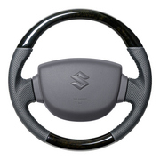 レアル ステアリング オリジナルシリーズ ラウンドシェイプ / 小径 / ガングリップ 品番：EVK-BKW-BK 適合：SUZUKI エブリイバン (DA17V) H27(2015).2～R8(2026).5 / SUZUKI キャリイトラック (DA16T) H25(2013).9～ エアバッグやパドルシフト、スイッチ、カバー類は付属しておりません。純正品を再使用してください。 REAL 