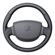 レアル ステアリング オリジナルシリーズ ラウンドシェイプ / 小径 / ガングリップ 品番：EVK-LPB-BK 適合：SUZUKI エブリイバン (DA17V) H27(2015).2～R8(2026).5 / SUZUKI キャリイトラック (DA16T) H25(2013).9～ エアバッグやパドルシフト、スイッチ、カバー類は付属しておりません。純正品を再使用してください。 REAL 
