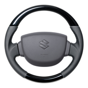 レアル ステアリング オリジナルシリーズ ラウンドシェイプ / 小径 / ガングリップ 品番：EVK-PBW-BK 適合：SUZUKI エブリイバン (DA17V) H27(2015).2～R8(2026).5 / SUZUKI キャリイトラック (DA16T) H25(2013).9～ エアバッグやパドルシフト、スイッチ、カバー類は付属しておりません。純正品を再使用してください。 REAL 
